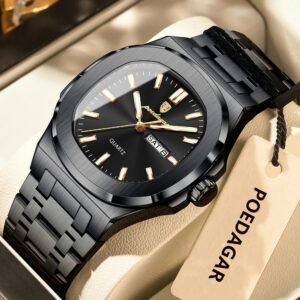 POEDAGAR Original Square Watches For Men